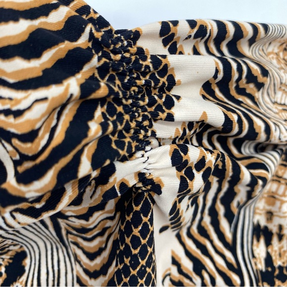 Bleu Rod Beattie Ruched Back Low Rise Bikini Bottoms in animal print size 6 - Picture 6 of 7